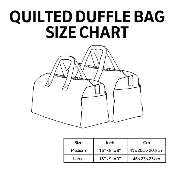 Mountain Camper Van Personalized Quilted Duffle Bag