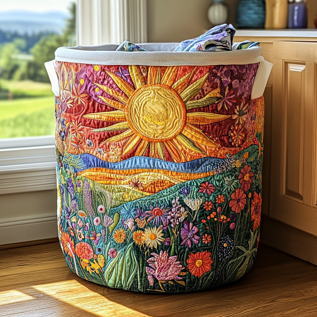 Bright Meadow | Handcrafted Laundry Basket