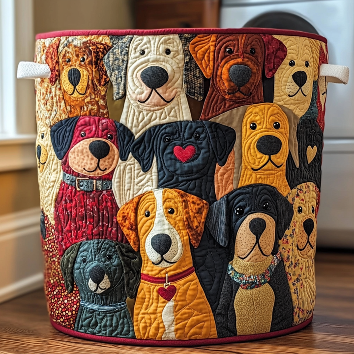 Colorful Dogs | Handcrafted Laundry Basket