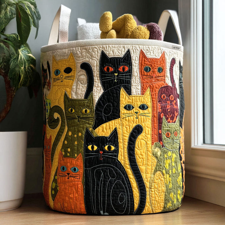 Cozy Cat Carnival | Handcrafted Laundry Basket