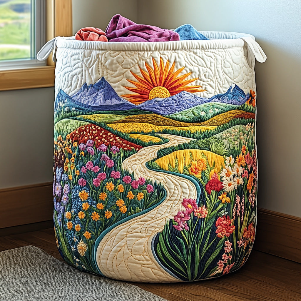 Bright Meadow | Handcrafted Laundry Basket