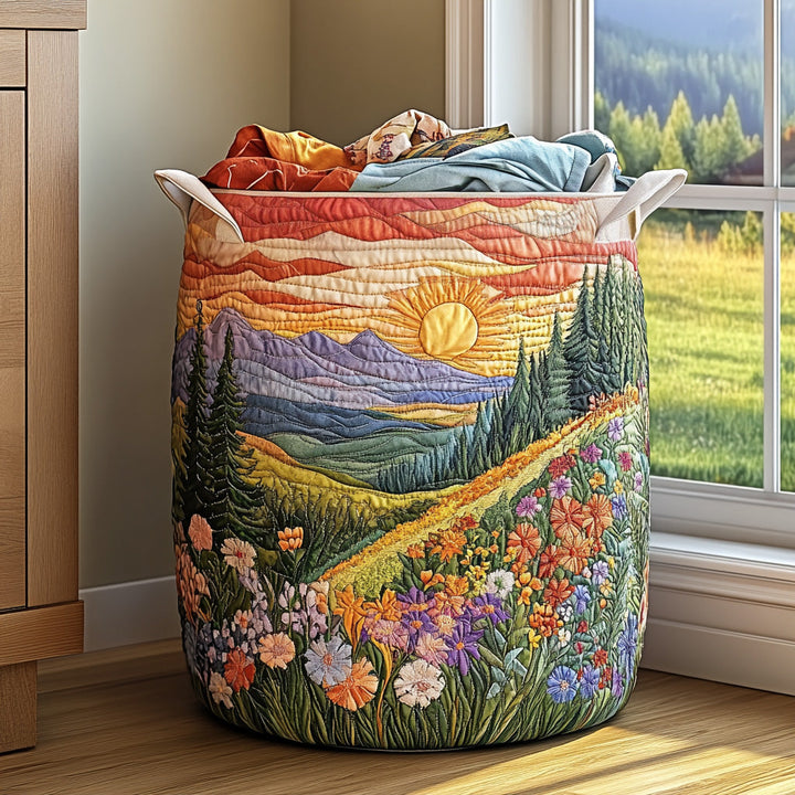 Bright Meadow | Handcrafted Laundry Basket