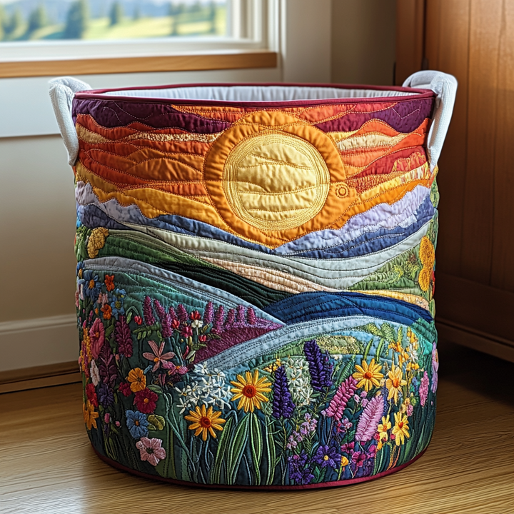 Bright Meadow | Handcrafted Laundry Basket